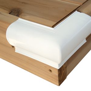 Heavy Slant P Corner in white, installed