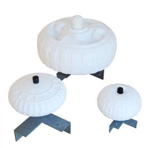 Inflatable Dock Wheels in white