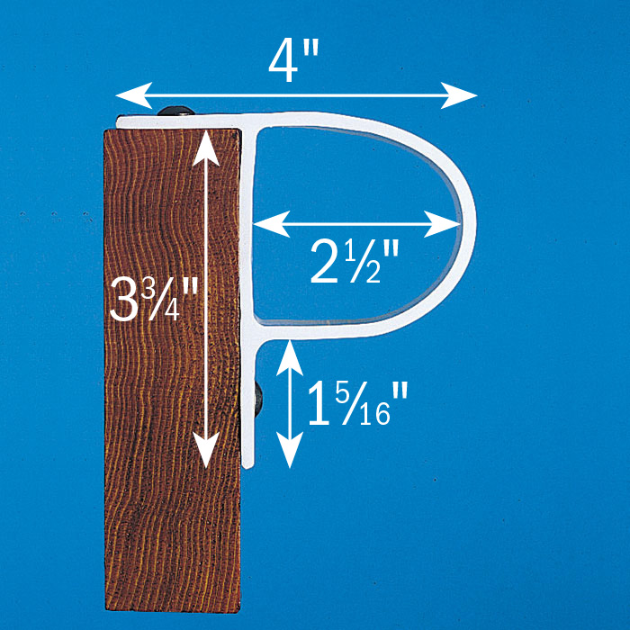 Single P Profile diagram with dimensions