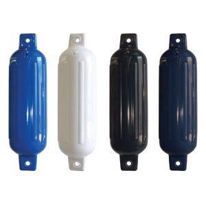 Dolphin Ribbed Fenders in blue, white, black and navy