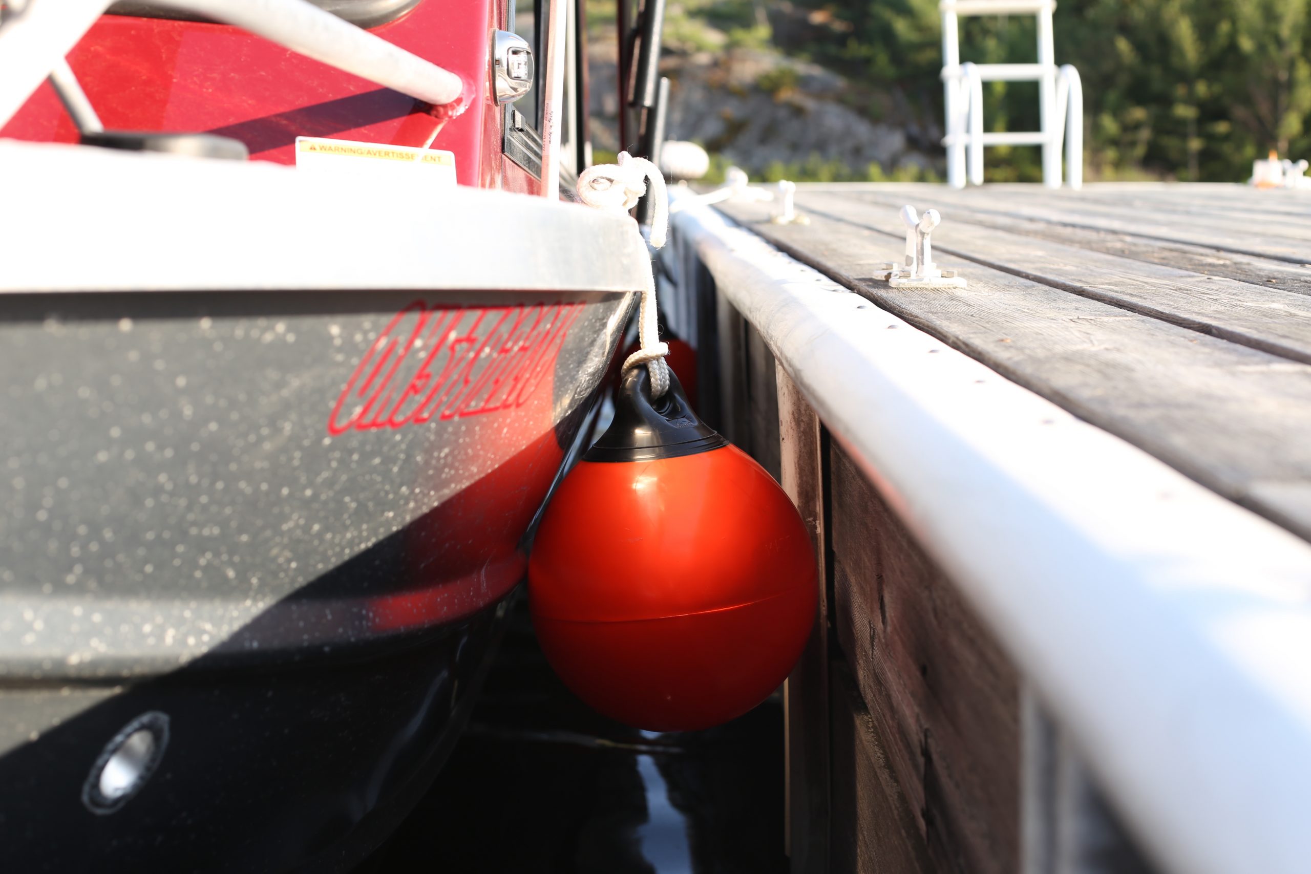 Inflatable Mooring Buoy in Orange