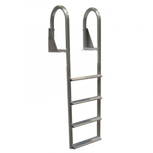  Aluminum 4-Step Flip Up Dock Ladder