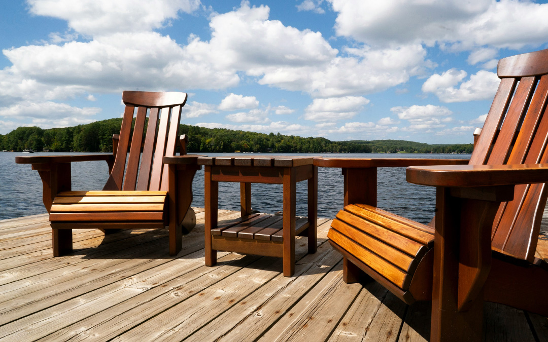 Dock chairs on a dock